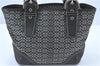 Authentic COACH Mini Signature Shoulder Tote Bag Canvas Leather 6383 Black J5421