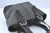 Authentic COACH Mini Signature Shoulder Tote Bag Canvas Leather 6383 Black J5421