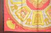 Authentic HERMES Carre 90 Scarf "Poste et Cavalerie" Silk Red J5424