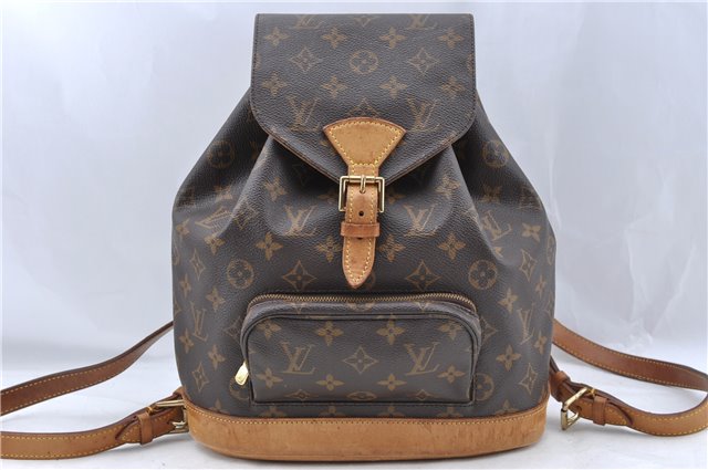 Authentic Louis Vuitton Monogram Montsouris MM Backpack M51136 LV J5439