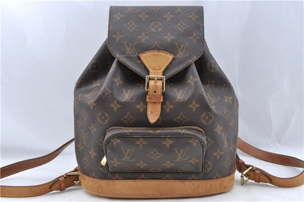 Authentic Louis Vuitton Monogram Montsouris MM Backpack M51136 LV J5439