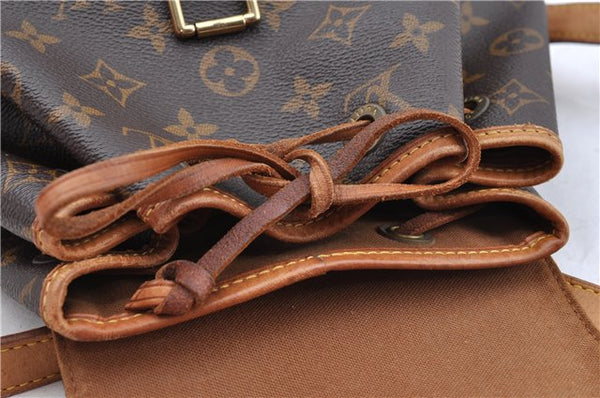 Authentic Louis Vuitton Monogram Montsouris MM Backpack M51136 LV J5439