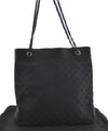 Authentic GUCCI Shoulder Tote Bag GG Canvas Leather 109141 Black J5442
