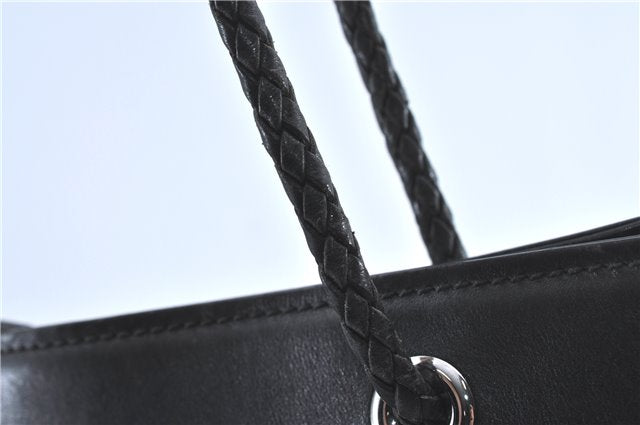 Authentic GUCCI Shoulder Tote Bag GG Canvas Leather 109141 Black J5442