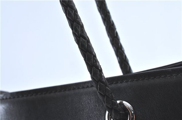 Authentic GUCCI Shoulder Tote Bag GG Canvas Leather 109141 Black J5442