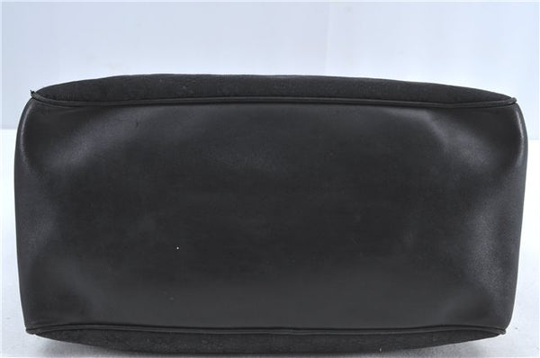 Authentic GUCCI Shoulder Tote Bag GG Canvas Leather 109141 Black J5442