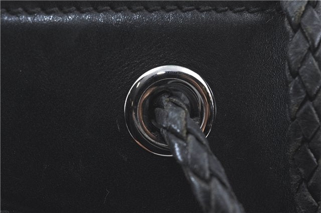 Authentic GUCCI Shoulder Tote Bag GG Canvas Leather 109141 Black J5442