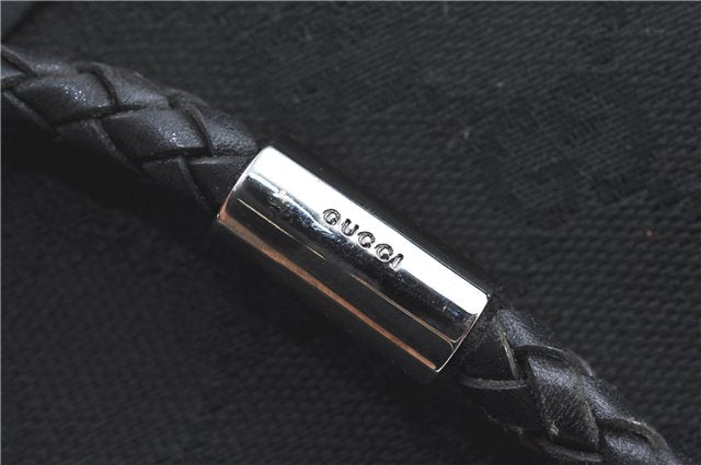 Authentic GUCCI Shoulder Tote Bag GG Canvas Leather 109141 Black J5442