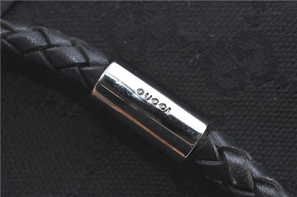 Authentic GUCCI Shoulder Tote Bag GG Canvas Leather 109141 Black J5442