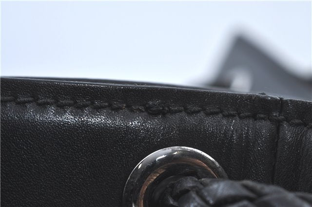 Authentic GUCCI Shoulder Tote Bag GG Canvas Leather 109141 Black J5442