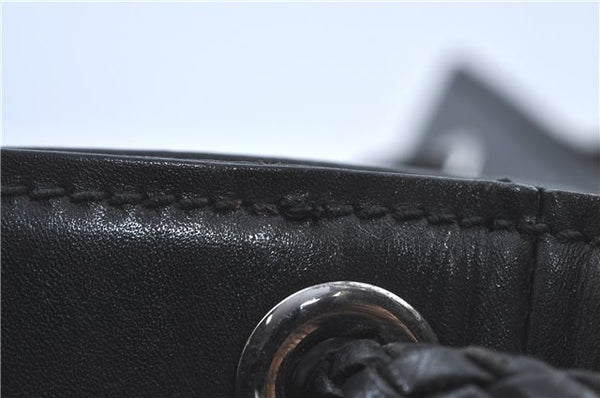 Authentic GUCCI Shoulder Tote Bag GG Canvas Leather 109141 Black J5442