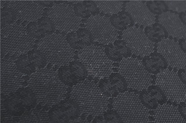 Authentic GUCCI Shoulder Tote Bag GG Canvas Leather 109141 Black J5442