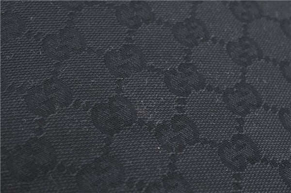 Authentic GUCCI Shoulder Tote Bag GG Canvas Leather 109141 Black J5442