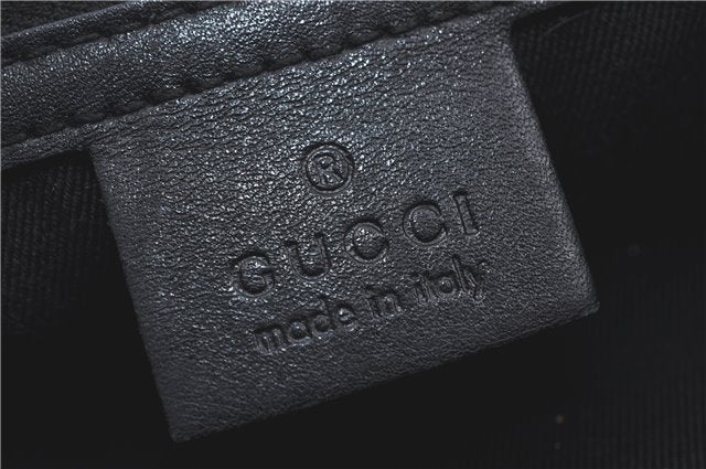 Authentic GUCCI Shoulder Tote Bag GG Canvas Leather 109141 Black J5442