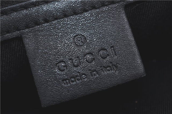 Authentic GUCCI Shoulder Tote Bag GG Canvas Leather 109141 Black J5442