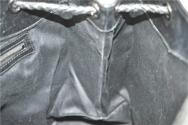 Authentic GUCCI Shoulder Tote Bag GG Canvas Leather 109141 Black J5442