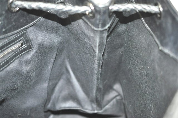 Authentic GUCCI Shoulder Tote Bag GG Canvas Leather 109141 Black J5442