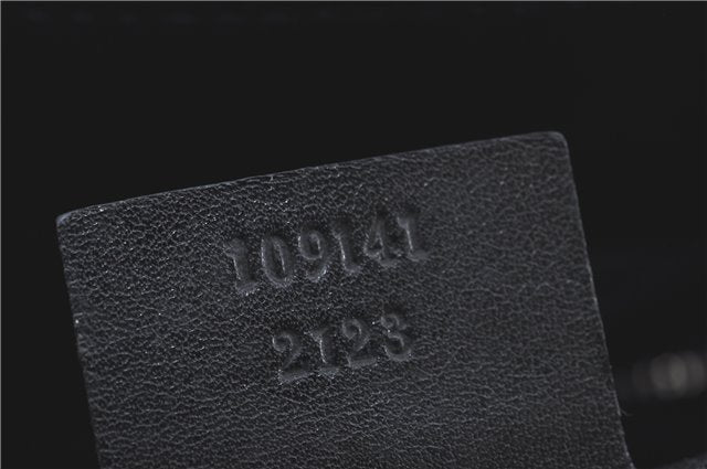 Authentic GUCCI Shoulder Tote Bag GG Canvas Leather 109141 Black J5442