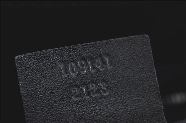 Authentic GUCCI Shoulder Tote Bag GG Canvas Leather 109141 Black J5442