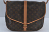 Authentic Louis Vuitton Monogram Saumur 35 Shoulder Cross Bag M42254 LV J5443