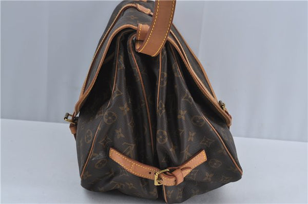 Authentic Louis Vuitton Monogram Saumur 35 Shoulder Cross Bag M42254 LV J5443