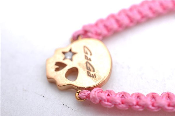 Authentic GaGaMILANO Anklet Skull Motif Canvas Pink Box J5456