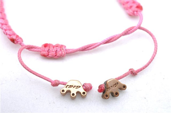 Authentic GaGaMILANO Anklet Skull Motif Canvas Pink Box J5456