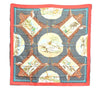 Authentic HERMES Carre 90 Scarf "LA CHASSE en Afrique" Silk Red PB J5476