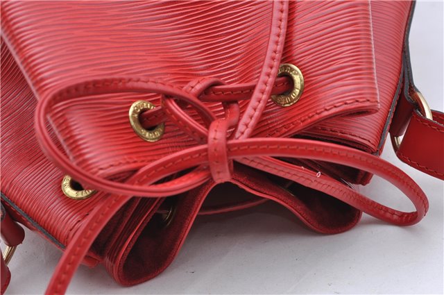 Authentic Louis Vuitton Epi Noe Shoulder Drawstring Bag Red M44007 LV J5508