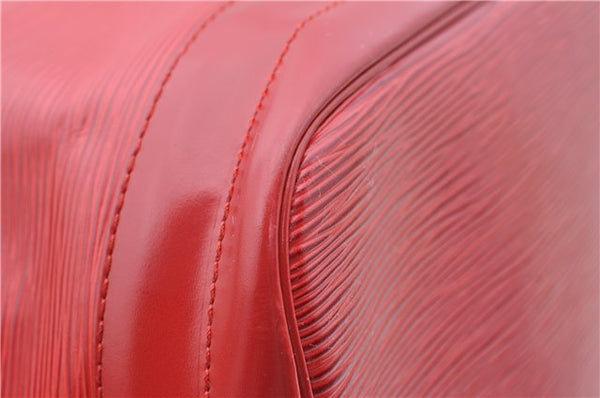 Authentic Louis Vuitton Epi Noe Shoulder Drawstring Bag Red M44007 LV J5508