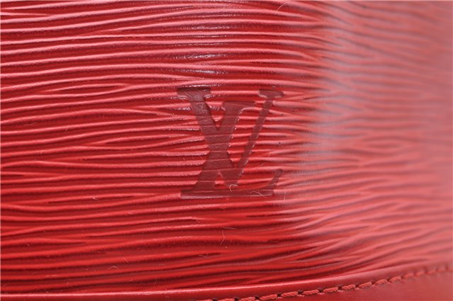 Authentic Louis Vuitton Epi Noe Shoulder Drawstring Bag Red M44007 LV J5508