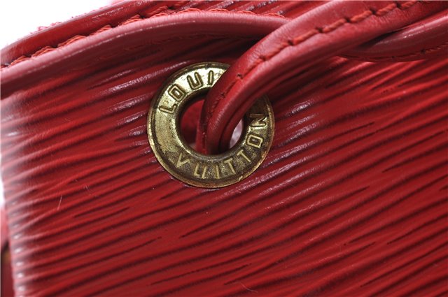 Authentic Louis Vuitton Epi Noe Shoulder Drawstring Bag Red M44007 LV J5508