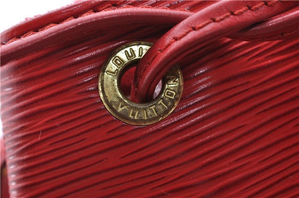 Authentic Louis Vuitton Epi Noe Shoulder Drawstring Bag Red M44007 LV J5508