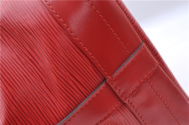 Authentic Louis Vuitton Epi Noe Shoulder Drawstring Bag Red M44007 LV J5508