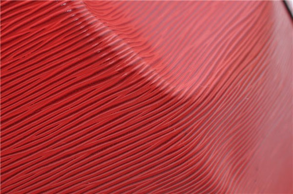 Authentic Louis Vuitton Epi Noe Shoulder Drawstring Bag Red M44007 LV J5508