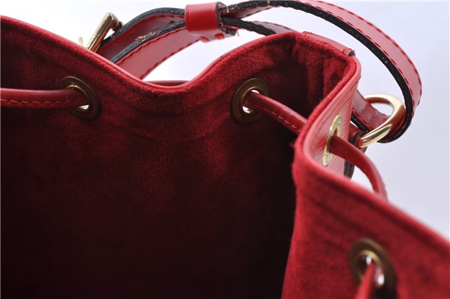 Authentic Louis Vuitton Epi Noe Shoulder Drawstring Bag Red M44007 LV J5508