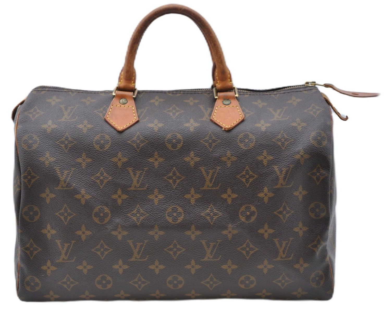 Authentic Louis Vuitton Monogram Speedy 35 Hand Boston Bag M41524 LV J5513