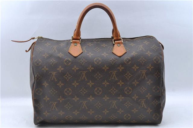 Authentic Louis Vuitton Monogram Speedy 35 Hand Boston Bag M41524 LV J5513