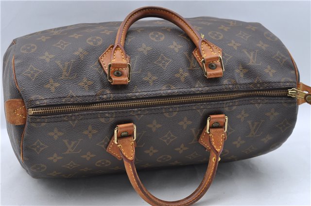 Authentic Louis Vuitton Monogram Speedy 35 Hand Boston Bag M41524 LV J5513