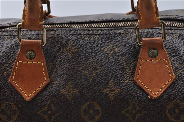 Authentic Louis Vuitton Monogram Speedy 35 Hand Boston Bag M41524 LV J5513