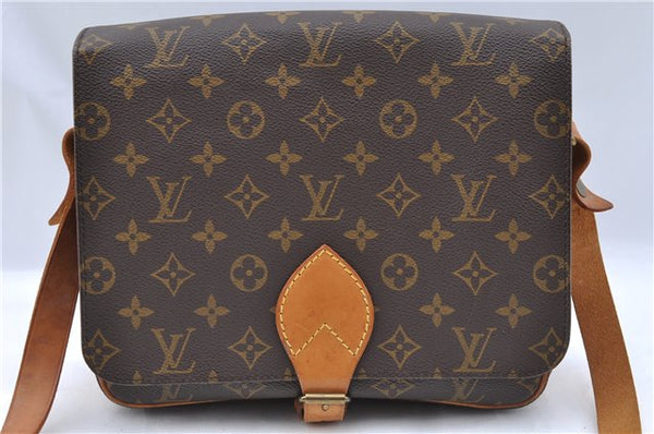 Authentic Louis Vuitton Monogram Cartouchiere GM M51252 Shoulder Cross Bag J5529
