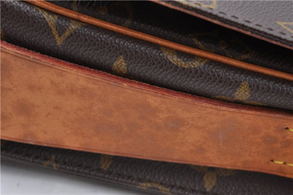 Authentic Louis Vuitton Monogram Cartouchiere GM M51252 Shoulder Cross Bag J5529