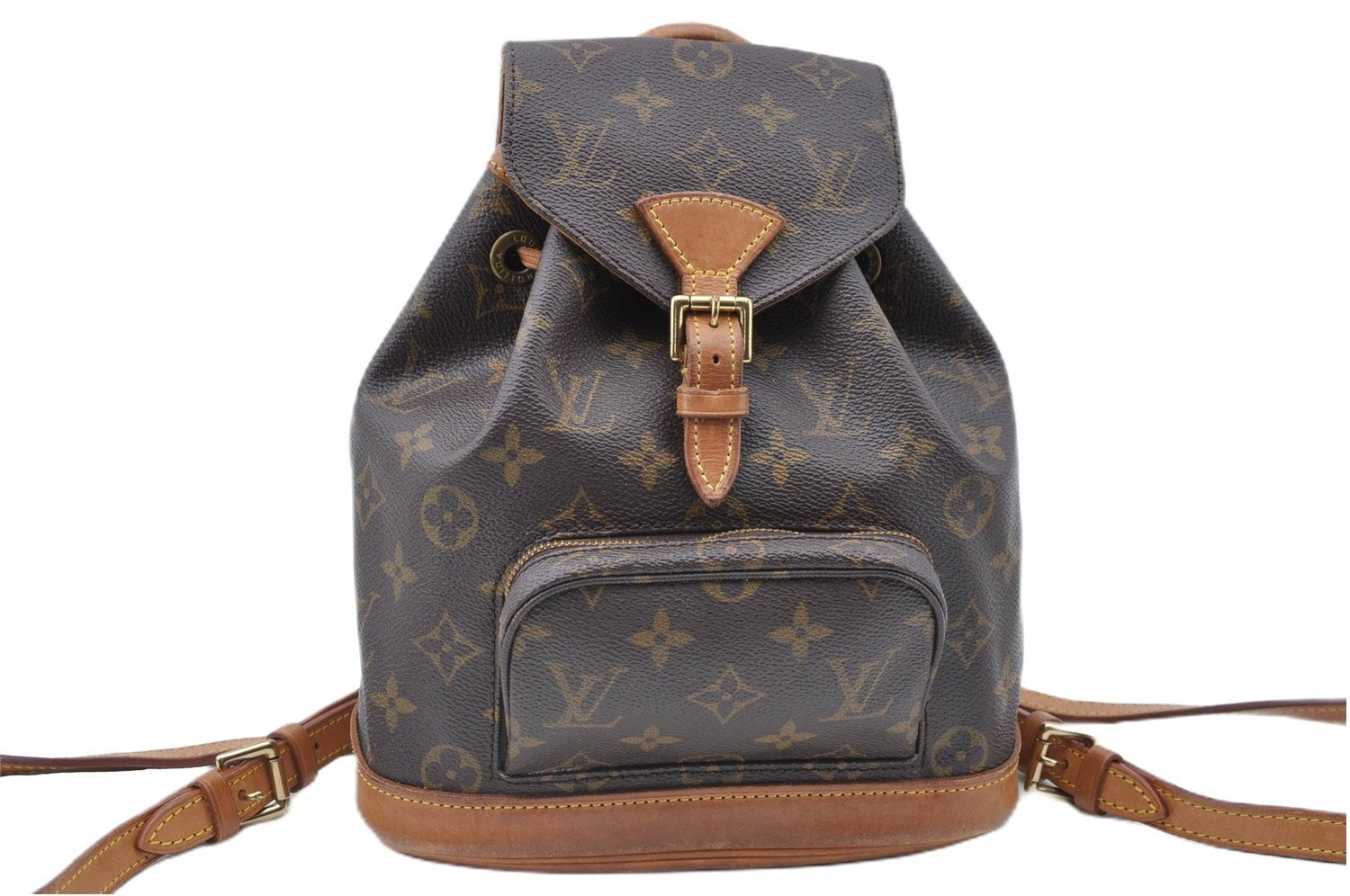 Authentic Louis Vuitton Monogram Montsouris PM Backpack M51137 LV J5544
