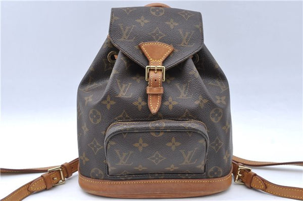 Authentic Louis Vuitton Monogram Montsouris PM Backpack M51137 LV J5544