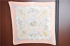 Authentic HERMES Pleats Scarf "LES CHEVAUX DES MOGHOLS" Silk Pink Box J5559