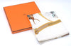 Authentic HERMES Carre 90 Scarf "ECOLE FRANCAISE D'EQUITATION" Silk White J5560