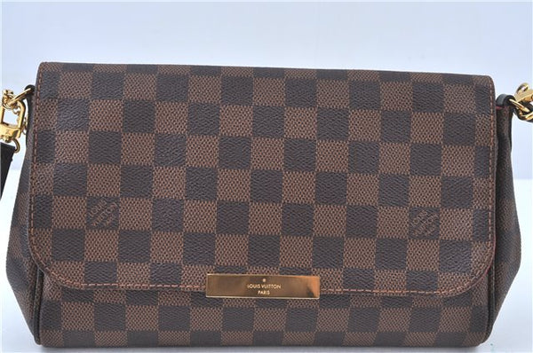 Authentic Louis Vuitton Damier Favorite MM 2Way Shoulder Bag N41129 LV J5565