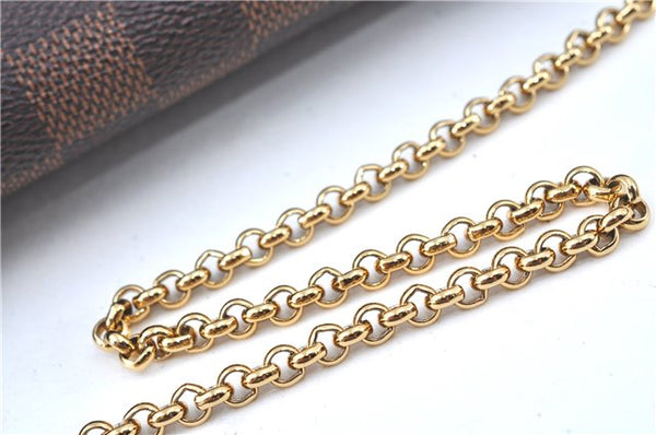 Authentic Louis Vuitton Damier Favorite MM 2Way Shoulder Bag N41129 LV J5565