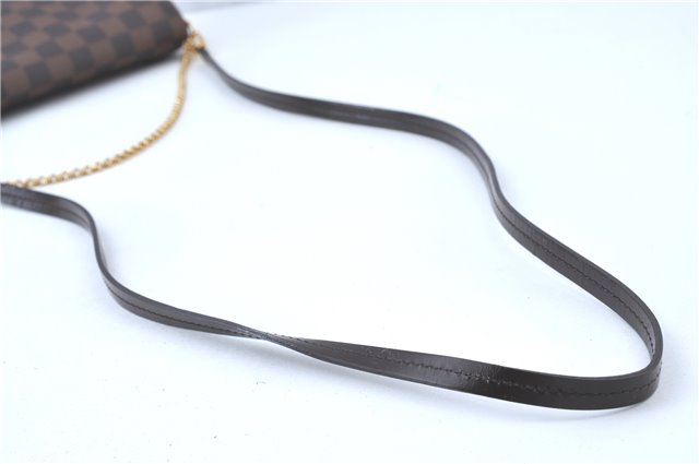 Authentic Louis Vuitton Damier Favorite MM 2Way Shoulder Bag N41129 LV J5565