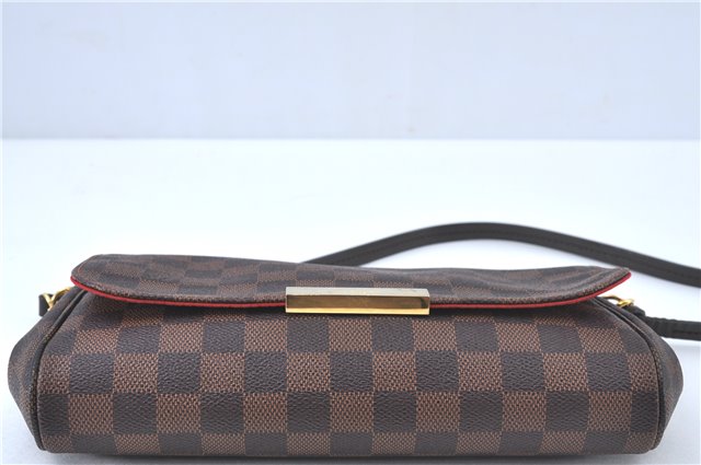Authentic Louis Vuitton Damier Favorite MM 2Way Shoulder Bag N41129 LV J5565